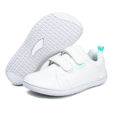 Chaussures Pieds Nus en Cuir Artificiel pour Garçon et Fille, Baskets Légères, Larges, Minimalistes, à la Mode, avec Boucle à Crochet, Plates de Marche