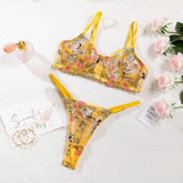 Women's erotic lingerie set, women's underwear, porn perspective, lace nightwear, sexy bra and panty set