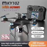 Nouveau Drone KY102 avec écran 8K, double caméra, localisation du flux optique sans balais, évitement Intelligent des obstacles, jouets d'hélicoptère RC