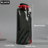 Collapsible water bottles, flexible and reusable travel water bottle, plastic water pouch, soft flask, water bag with carabiner