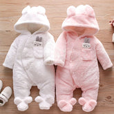 Vêtements d'escalade en peluche pour bébé de 0 à 2 ans, chauds et épais, en coton, avec chien et lapin, dessin animé, nouvelle collection automne et hiver