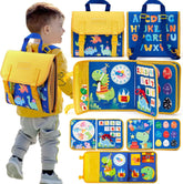 Planche occupée pour tout-petits, jouets Montessori, activités éducatives d'apprentissage, jouet de voyage, déguisement de dinosaure, sac à dos de compétences de vie sensorielle