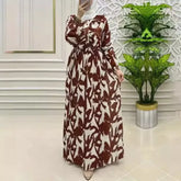 Muslim abaya with buttons for women, printed Eid dresses, jalabiyah, Ramadan, Morocco, kaftan, long Arabic dress, Dubai, educational Islam