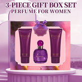 Coffret cadeau bain et corps pour femme et fille, 1,7 floz, vaporisateur d'eau de parfum 2,8 floz, gel douche 2,8 floz, gratitude Linge, parfum pour femme