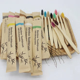 Brosses à dents en bambou 100 pièces brosse à dents réutilisable écologique adulte brosse à dents souple en bois écologique végétalien