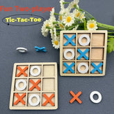 Jeu de puzzle Tic Tac Toe en bois pour deux joueurs, jeu de sociĂ©tĂ© interactif de logique et de stratĂ©gie, fĂȘte de famille, anniversaire, cadeau pour garçons et filles
