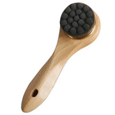 Wooden facial washing brush, beech handle, bamboo handle, manual facial washing