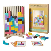 3D Wooden Russian Blocks, Puzzle, Brain Teaser, Tangram Toy, Intelligence, Colorful Blocks, Montessori Educational Blocks