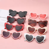 Lana del rey-Lunettes de soleil en forme de cœur pour femmes, lunettes de soleil rétro, lunettes de protection UV400, grand cadre, effet d'amour, luxe, 1PC
