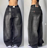 Men's and Women's Baggy Washed Jeans with Multiple Pockets, Streetwear, Y2K, Hip-hop, Harajuku, Casual, Gothic, High Waist, Wide Leg, Superintendent, New Collection