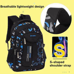 SR-Waterproof Primary School Backpack for Boys, Book Bag, Orth4WD