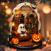 New Halloween Ghost Reading 2D Flat Ornaments Festival Atmosphere Theme Party Decorative Supplies Creative Home Decoration Accessory