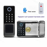 Keyless electronic smart door lock, fingerprint lock, waterproof, Tuya, WiFi remote control, Bluetooth, TTLock app card, digital code