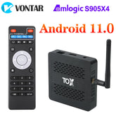 TOBERY-Boîtier Smart TV Android 11, Amlogic S905tage, 4 Go/32 Go, WiFi 1000m, BT, 4K, lecteur multimédia décodeur