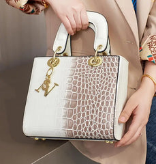 Luxury Leather Handbags for Women, Shoulder Bag, Top Handle, Trendy