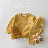 Toddler fashion baby boys girl autumn clothing sets baby girl clothing set children's sport bear sweatshirt pants 2-piece suits outfits