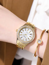 2025 CHRONOS New Elegant Women's Watch Shell Dial with Rhinestones Luxury Casual Fashion Ladies Waterproof Dress Wristwatch