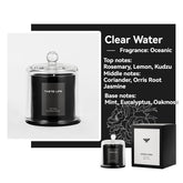 Premium soy wax scented candles with glass dome, smokeless essential oil aromatherapy for home spa, gift-ready decoration