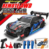Voiture à dérive RC 4WD, véhicule de course télécommandé à grande vitesse avec lumières LED, Radio 2.4GHz, camion tout-terrain 4x4, jouet pour enfants