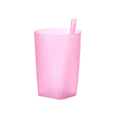 Children's cup with built-in straw, food-grade plastic water bottle