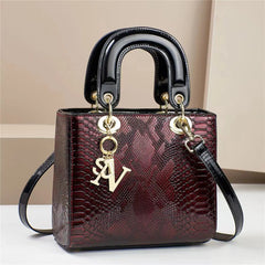 Luxury Leather Handbags for Women, Shoulder Bag, Top Handle, Trendy