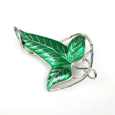 Broche elfe feuilles vertes de Lorien, Tolkien Galadriel Legolas Frodo Baggins Aragorn arbre émail Badge film bijoux vente en gros