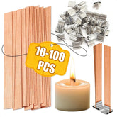 Bougie en cire de soja faite à la main, mèche en bois, bricolage, bougie d'aromathérapie, mèche à Induction unique, bougie en cire de paraffine, Guide d'artisanat