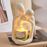 Heartwskins - Resin Statue of a Remodeled Couple, Timeless Modern Home Decor, Accent for Shelves, Desks and Bedside Tables