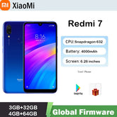 Firmware mondial Xiaomi Redmi 7 smartphone double SIM Solt téléphone portable Android e double caméra téléphone utilisé