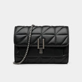 Lingge bag, chain bag, simple shoulder bag, diagonal crossbody bag for women
