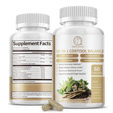 BBEEAAUU Agent de gestion des suppléments de Cortisol pour hommes et femmes Détox Niveaux de Cortisol bas et élevés, Relaxation et Support de nuit, Non OGM