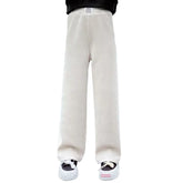 Girls' wide-leg corduroy trousers, casual, straight-leg, trendy, slimming maxi trousers, new spring and autumn collection