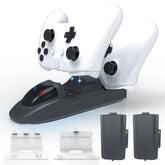 Station de chargeur de contrôleur avec 2 batteries rechargeables de 3600 mWh pour Xbox One/Series X | Contrôleur S, double station de charge pour