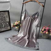 Sexy Lace Patchwork Nightwear Lingerie V-Neck Babydoll Wedding Dress Sleepwear Nightgown Sexy Women's Nightgowns