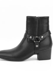 Men's high-heeled Chelsea boots, double elastic