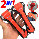 Marteau d'évacuation d'urgence 2 en 1, marteau de sécurité en acier au carbone de haute dureté, coupe-ceinture de sécurité pour camion automobile et Bus