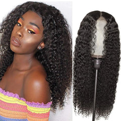 Natural Peruvian Lace Front Wig, Curly Hair, Glueless