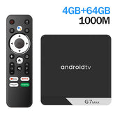 G7 Max Smart TV Box Android 11 S905X4 4GB 64GB 1000M AV1 4K HD 2.4GHz/5GHz Dual Wifi USB3.0 Set Top Box Media Player 4GB 32GB