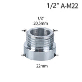 1/2" to M16 M18 M20 M22 M24 M28 M32 Water Tap Coupler, Threaded Connector, Conversion Tap Adapter, Kitchen/Bathroom Aerator Fitting
