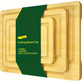 Bamboo cutting board set, thick multi-purpose wooden cutting board for meat, vegetables and fruit