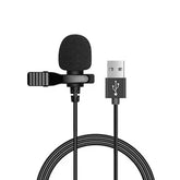 USB Mini Lavalier Microphone Type C Metal Clip Lapel Microphone 3.5mm Condenser Microphone for PC Laptop Mobile Phone Conference Microphone