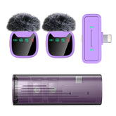Mini Professional Wireless Microphone with Drawer Charging Case for iPhone and Android, Dual Lavalier Microphones for Video Recording