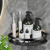 HOStorage T1 Wall-Mounted Corner Shelf, No Drilling Required, Shower Storage Rack