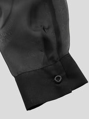 Men's thin black shirts, casual and breathable top, sleepwear, summer