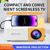 Mini projecteur portable avec prise en charge Full HD 1080P - Comprend une télécommande, alimenté par USB, idéal pour les smartphones et les appareils USB