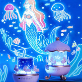 Projecteur de veilleuse pour enfants, chambre d'enfant, Rotation spatiale, lampe de nuit Led rechargeable par USB, 12 films, cadeau d'anniversaire et de noël