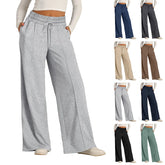 Pantalon de survêtement en polaire pour femmes, Streetwear, taille haute, ample, décontracté, droit, Sport, jambes larges, Baggy, jogging
