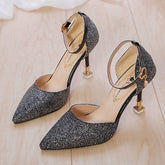 New Sequins Sexy Pointed Shallow Mouth Wine Glass Heel