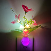 Plug-in Night Light with Auto Light Sensor, LED Mushroom Night Light Wall Based Flower Lamp Night Light for Bedroom, Lounge, Hallway and Stairs, Hallway Illumination, Bedroom Lighting, Aesthetic Lighting, Decorative Lamp, Ene