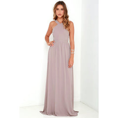 Elegant Cross Chest-wrapped Strapless Long Dress